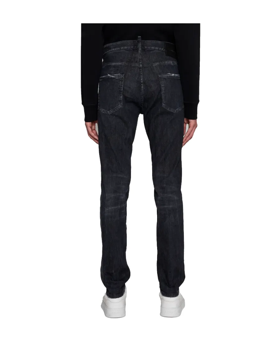 Distressed Straight Leg Jeans