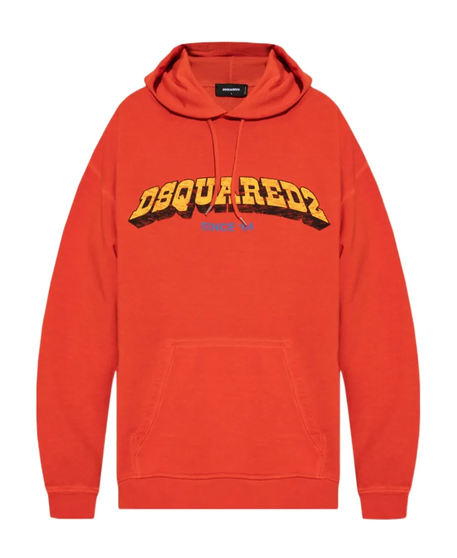 Logo Printed Drawstring Hoodie