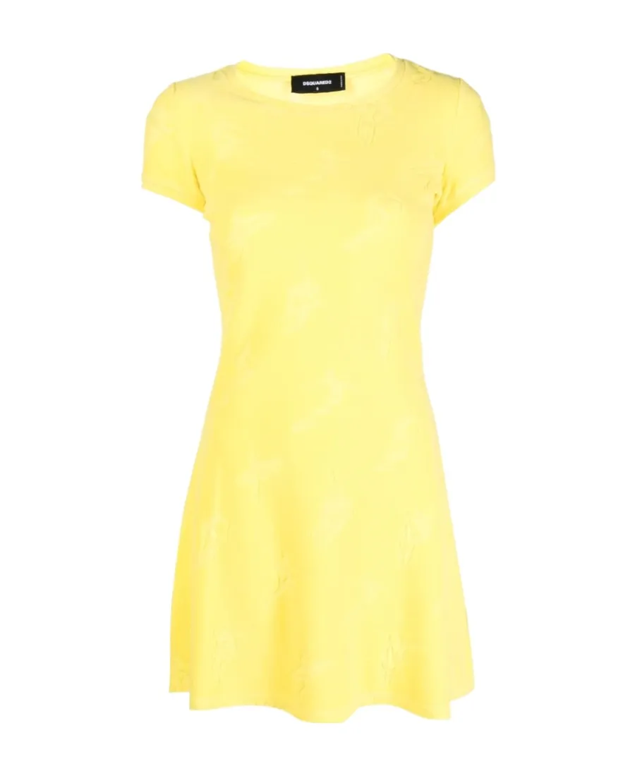 Round-Neck Flared Mini Dress
