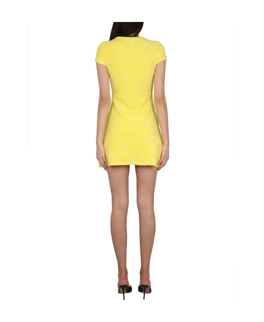 Round-Neck Flared Mini Dress