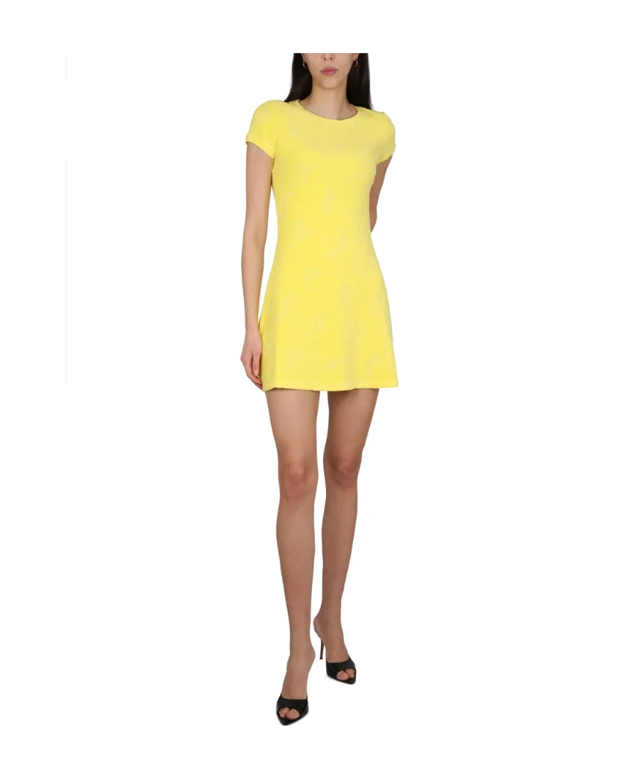 Round-Neck Flared Mini Dress