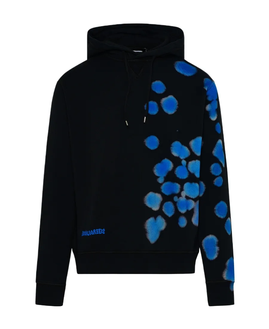 Dye-Print Cotton Hoodie
