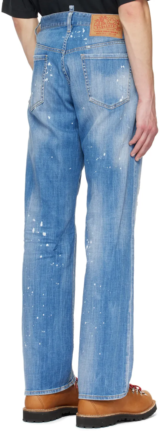 Logo-Patch Distressed Jeans