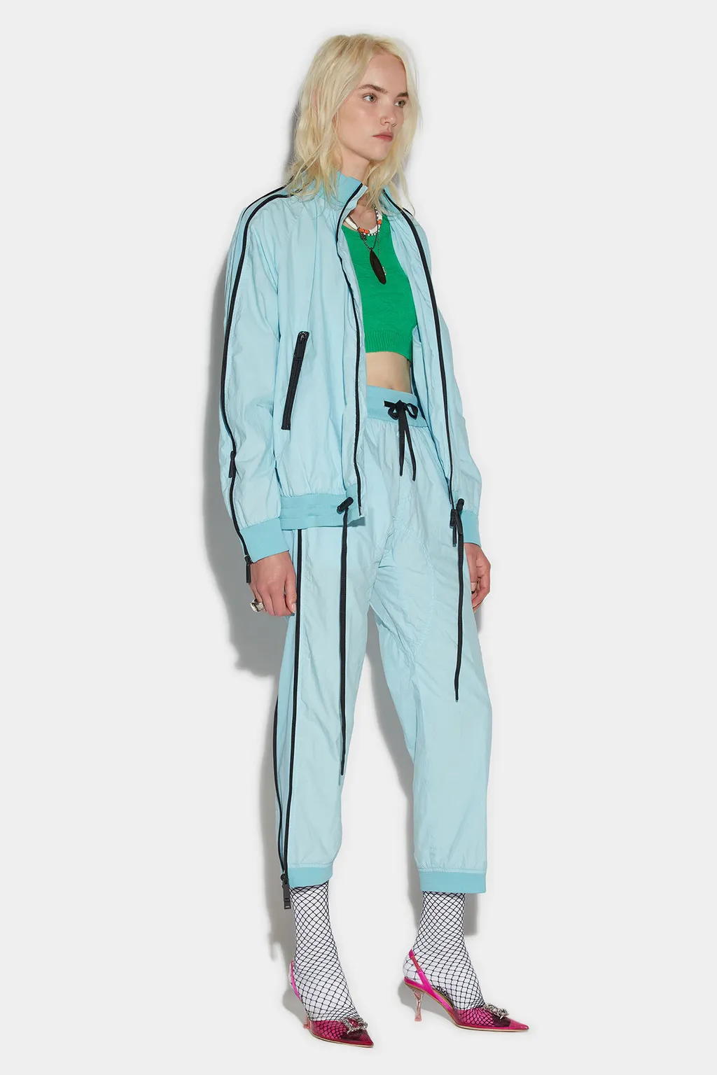 Side-Zip Logo-Patch Trousers