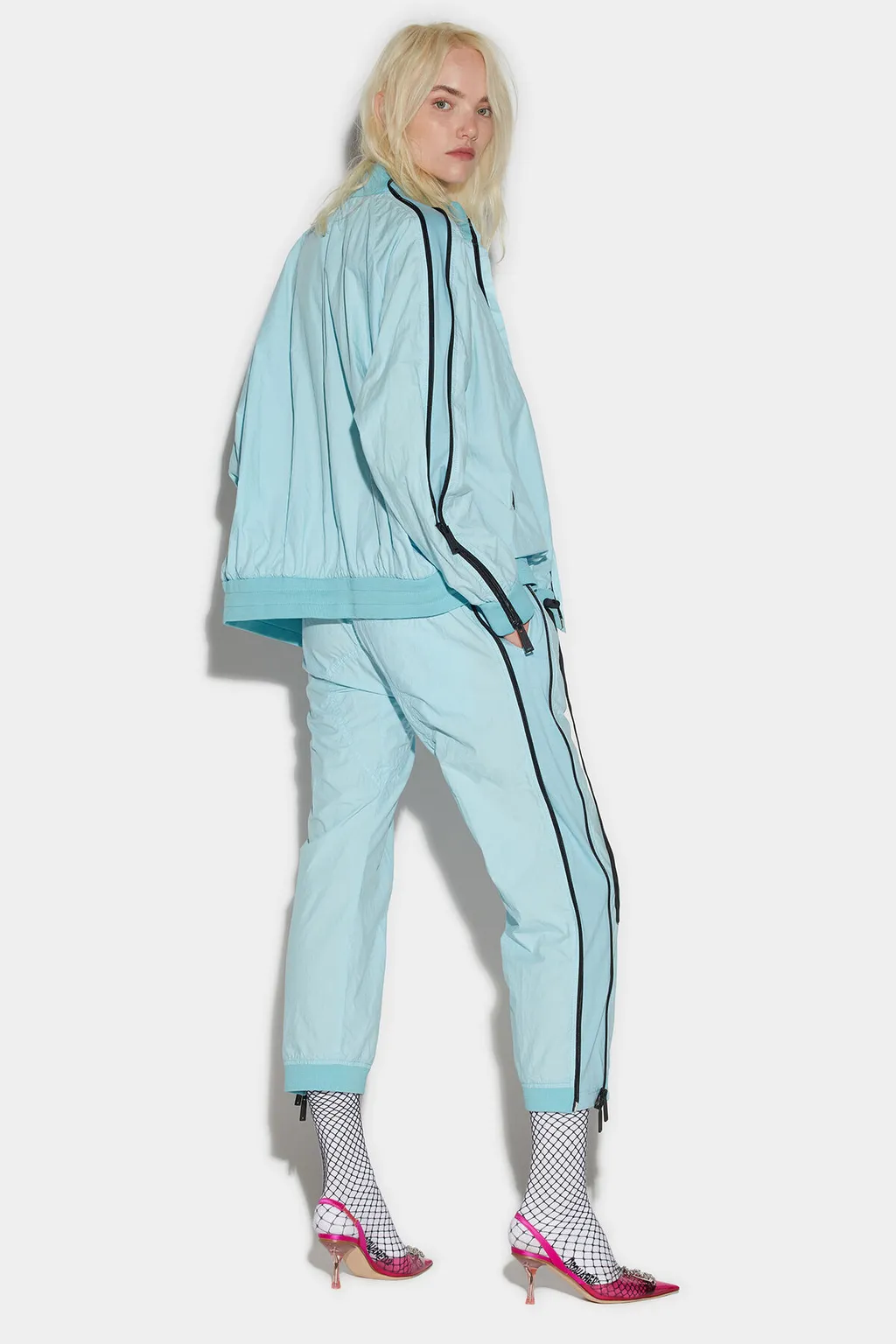 Side-Zip Logo-Patch Trousers