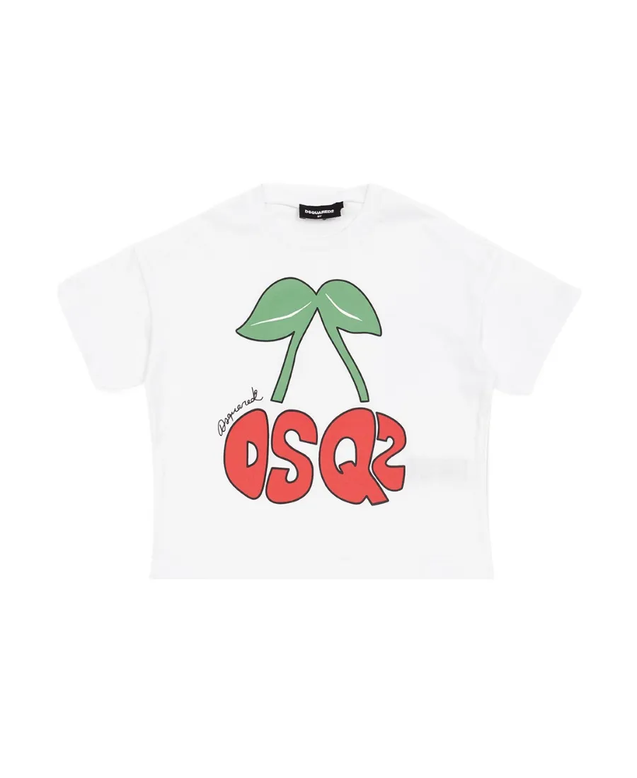 Cherry Logo Printed Crewneck T-Shirt