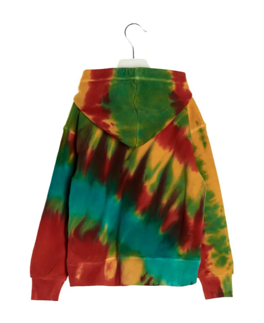 Tie-Dyed Logo Printed Hoodie
