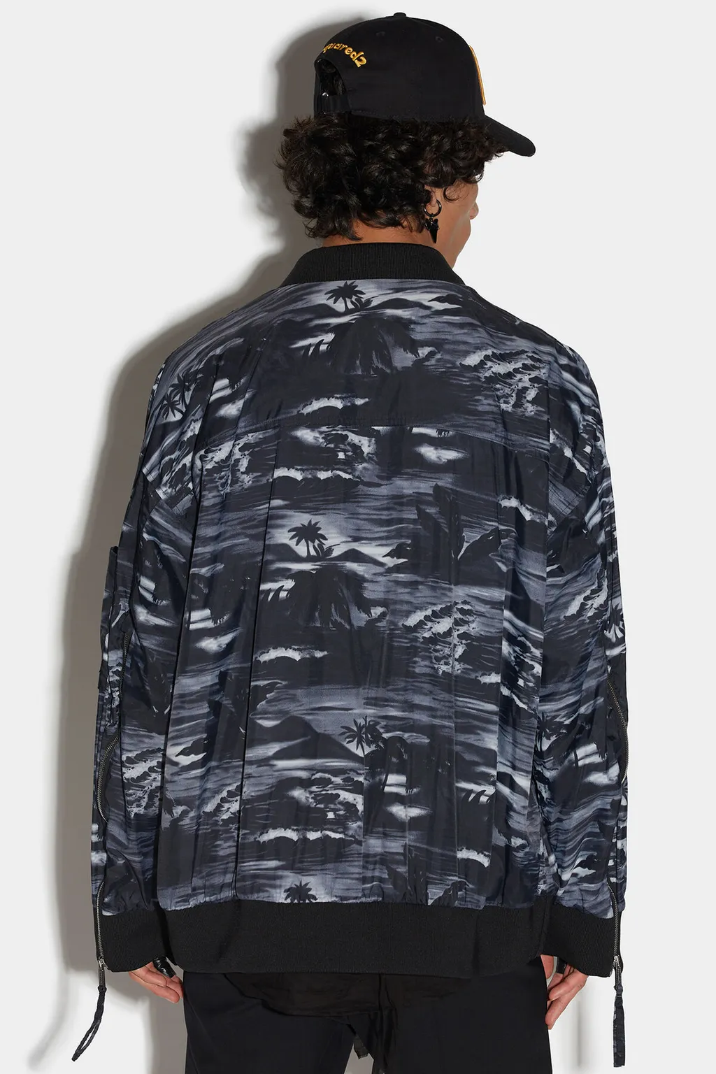 Graphic-Print Bomber Jacket