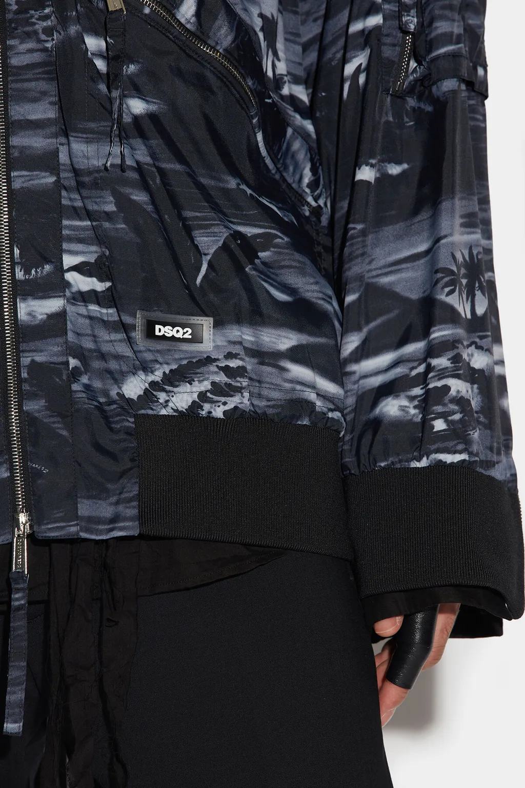Graphic-Print Bomber Jacket