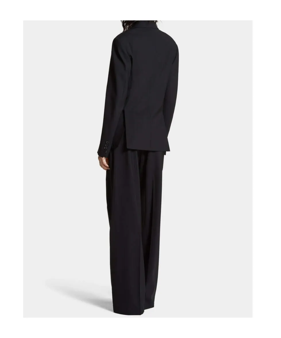 Single-Breasted Blazer And Wide-Leg Pants