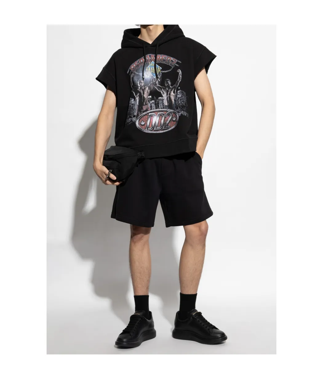 Logo-Rubberised Elasticated Waistband Shorts