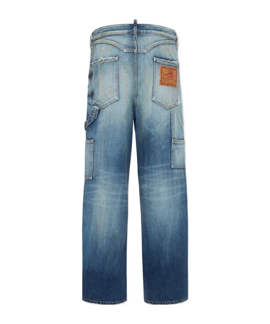 Logo Patch Loose Jeans