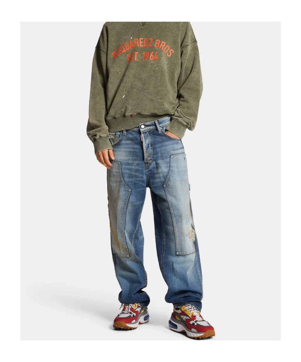Logo Patch Loose Jeans
