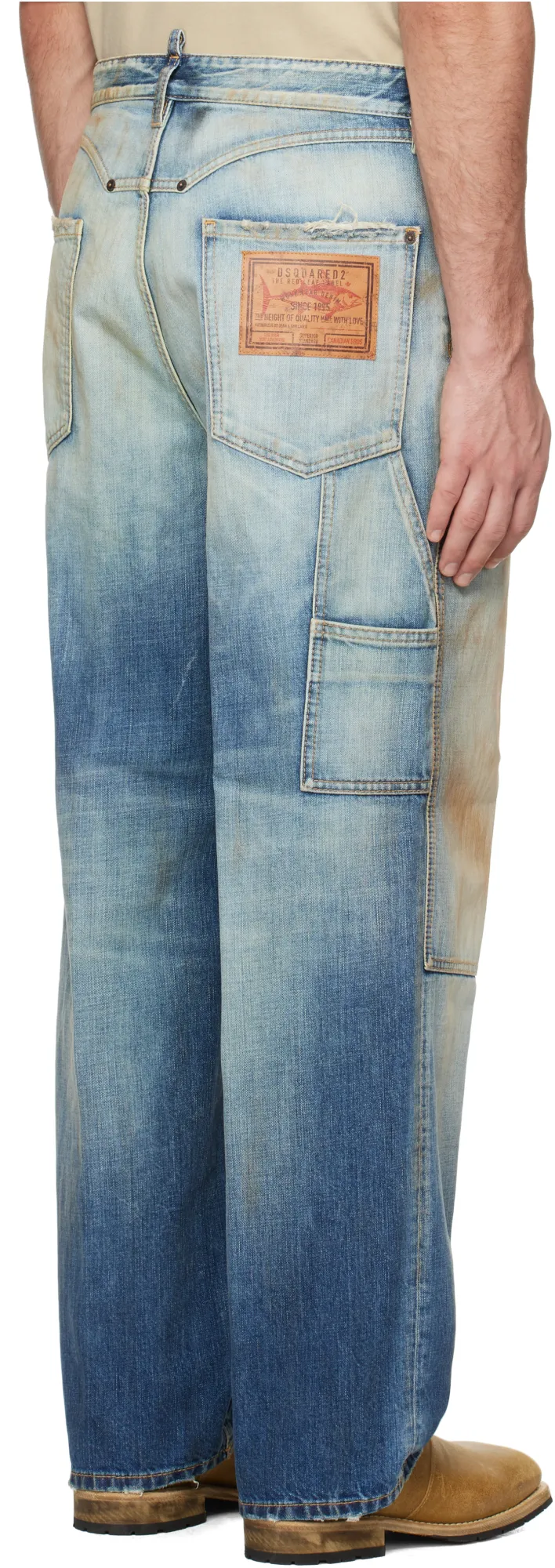Logo Patch Loose Jeans