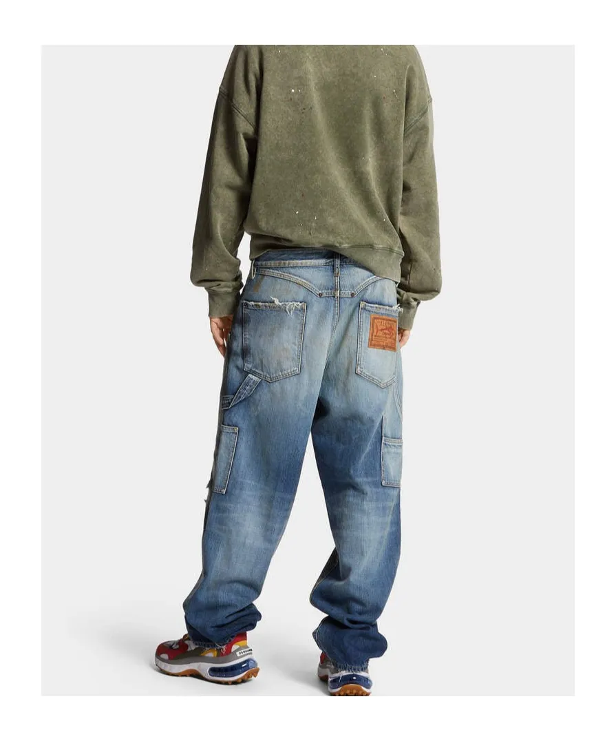 Logo Patch Loose Jeans