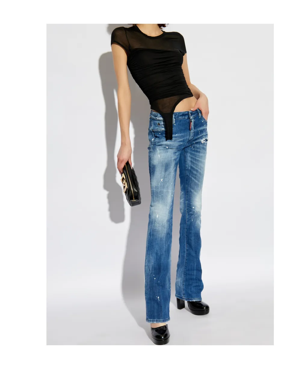 Distressed Flared Jeans