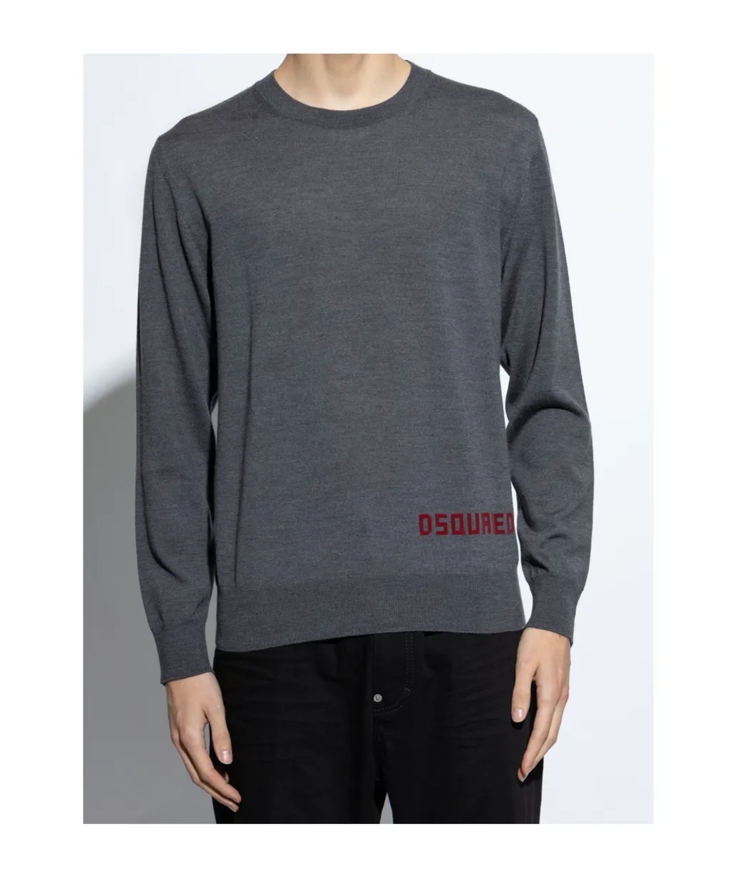 Logo Embossed Knit Jumper