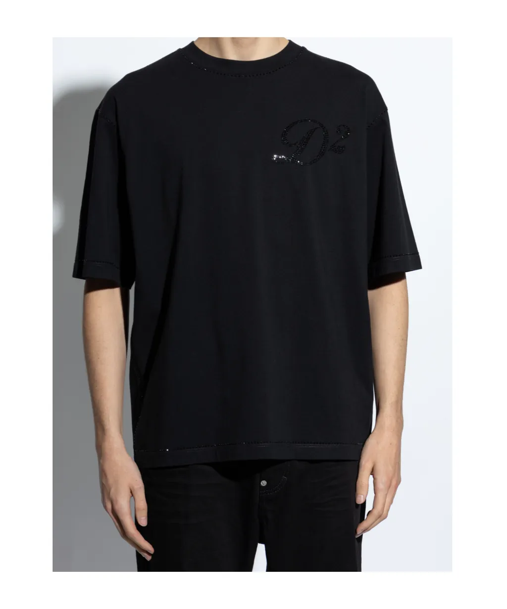 Crystal-Logo Crewneck T-Shirt