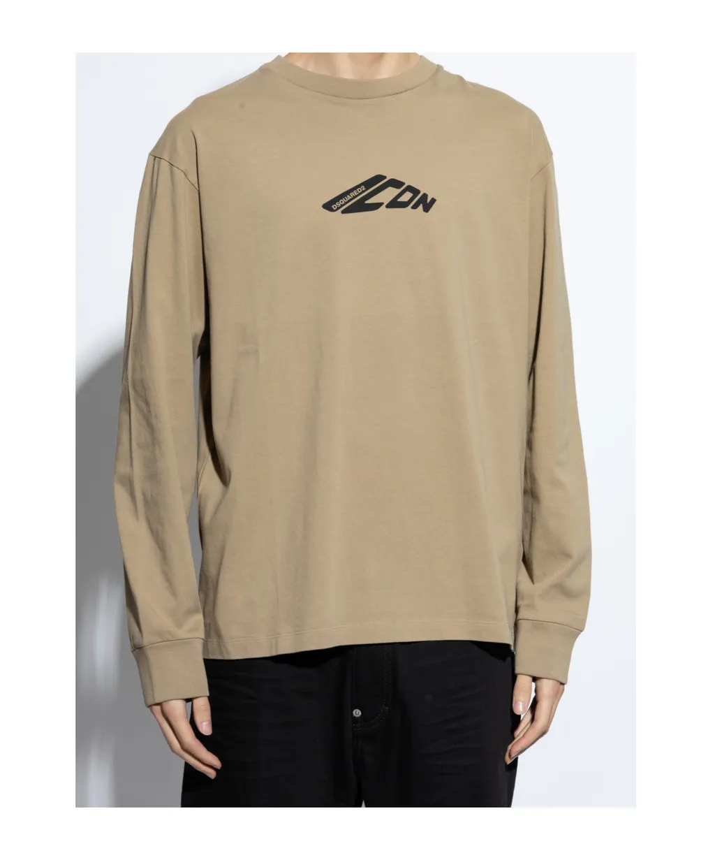 Logo Printed Long-Sleeved T-Shirt