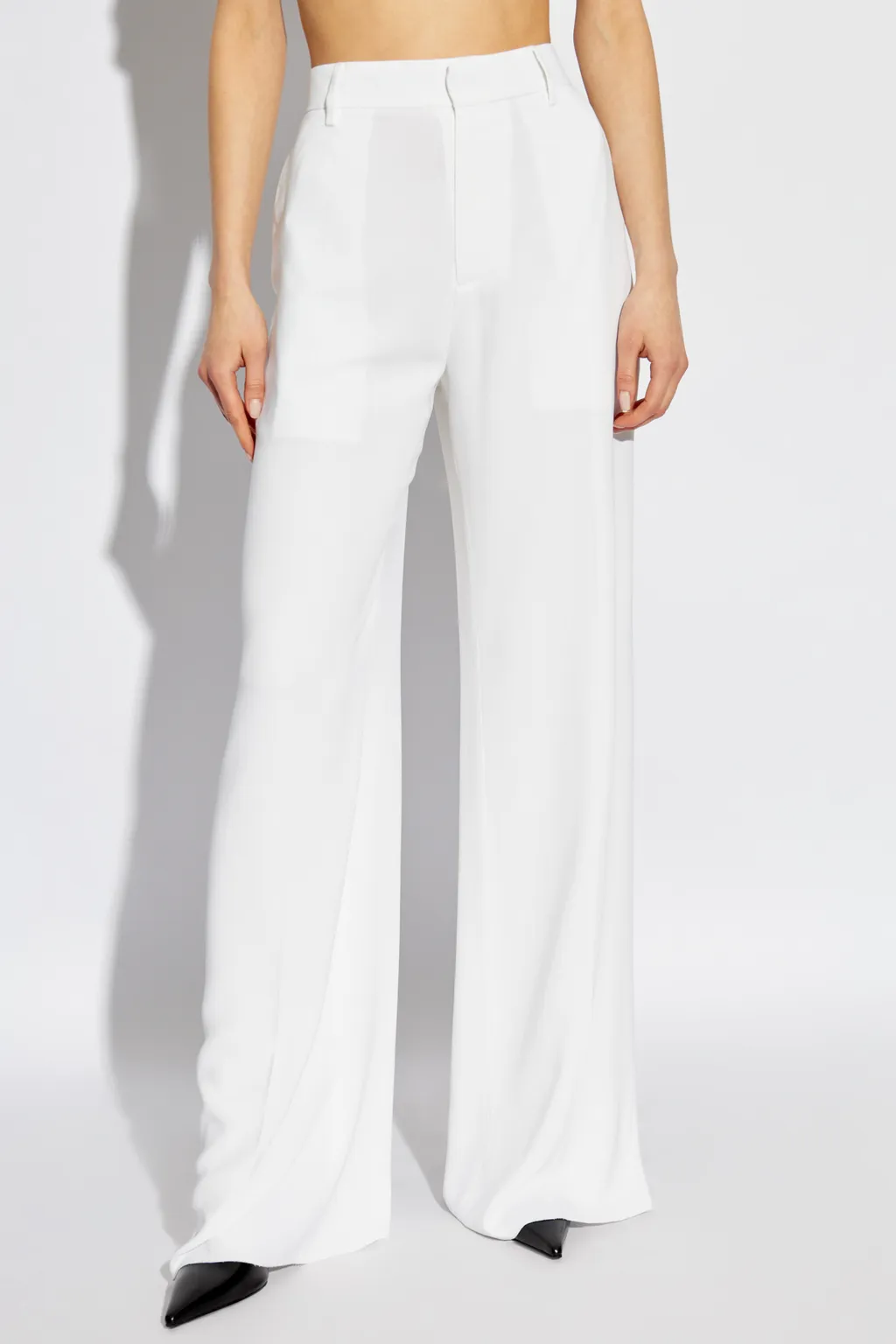 Logo Plaque Wide-Leg Trousers