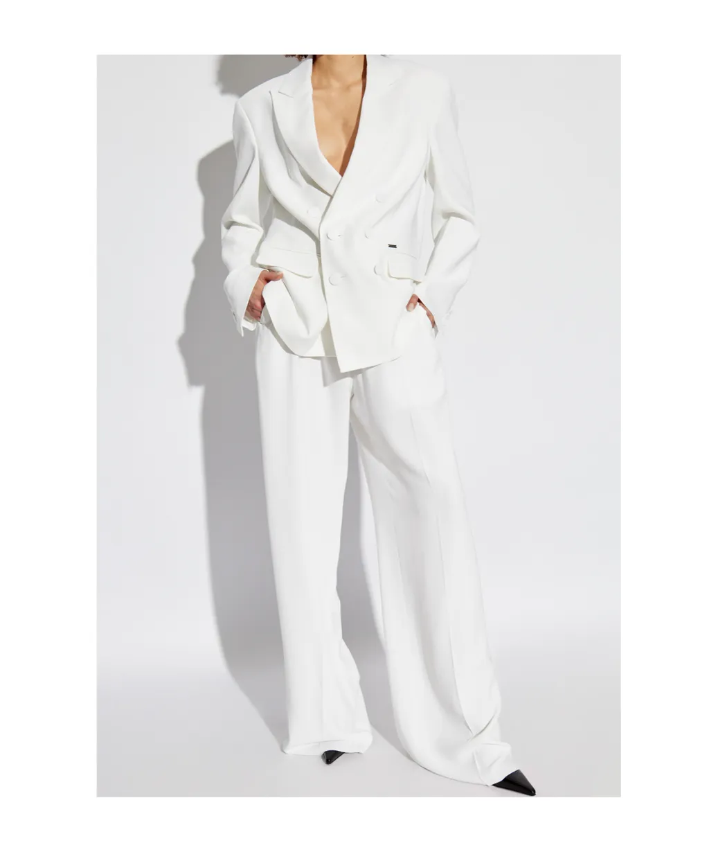 Logo Plaque Wide-Leg Trousers