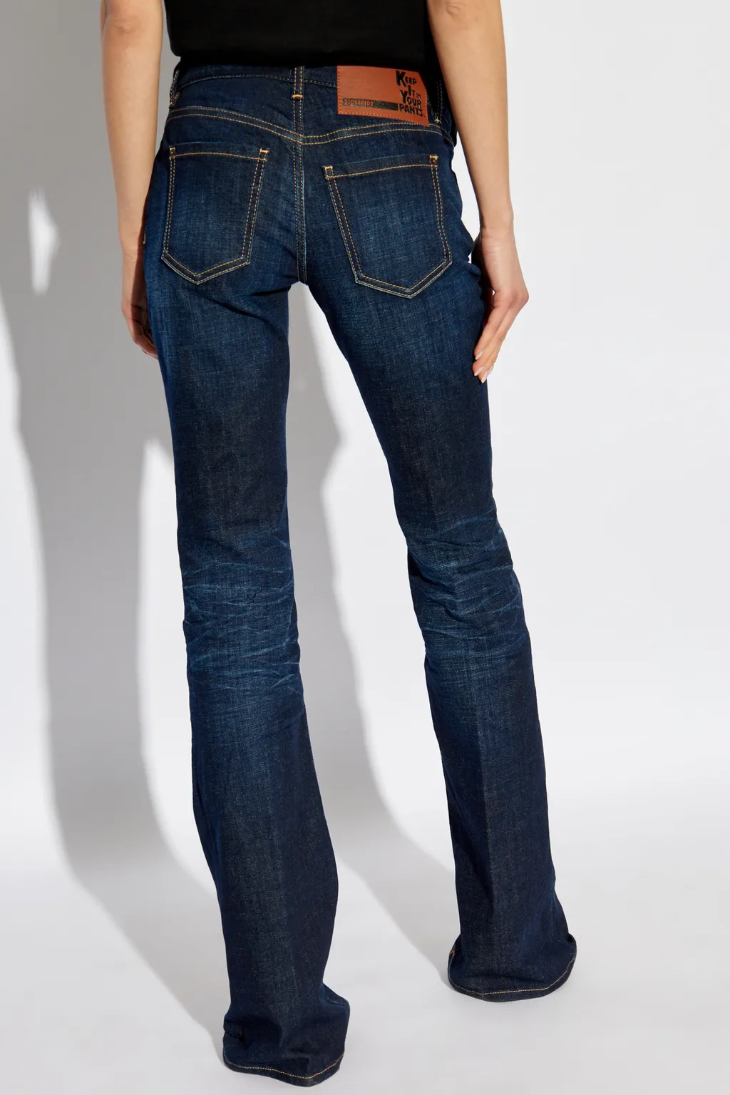 Mid-Waisted Flared Jeans