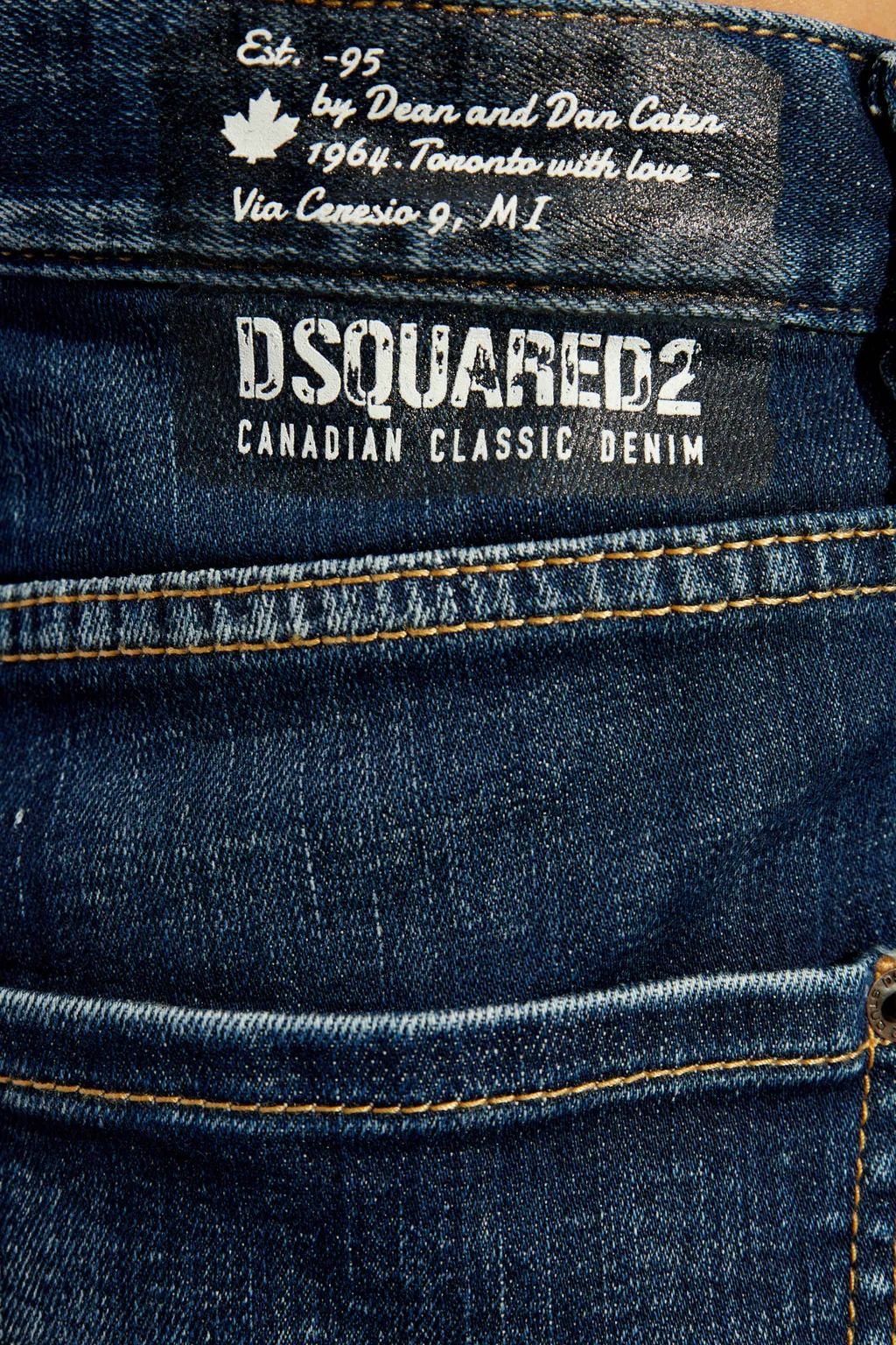 Vintage Effect Denim Shorts
