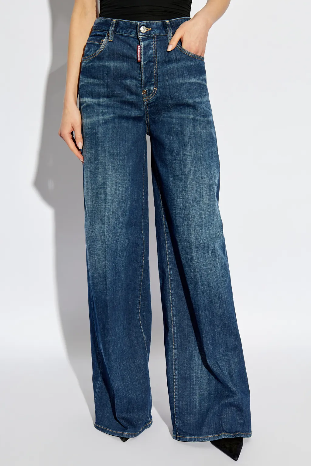 Logo Patch Flared Jeans