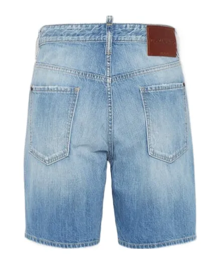 Logo Patch Denim Shorts