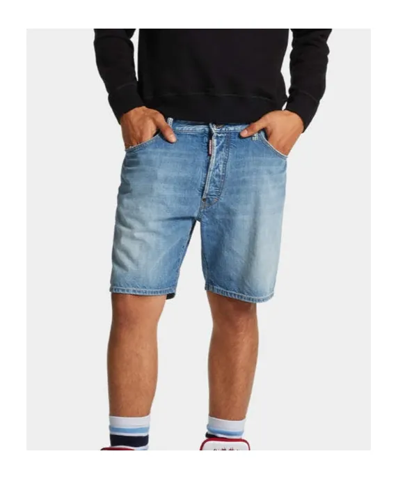 Logo Patch Denim Shorts