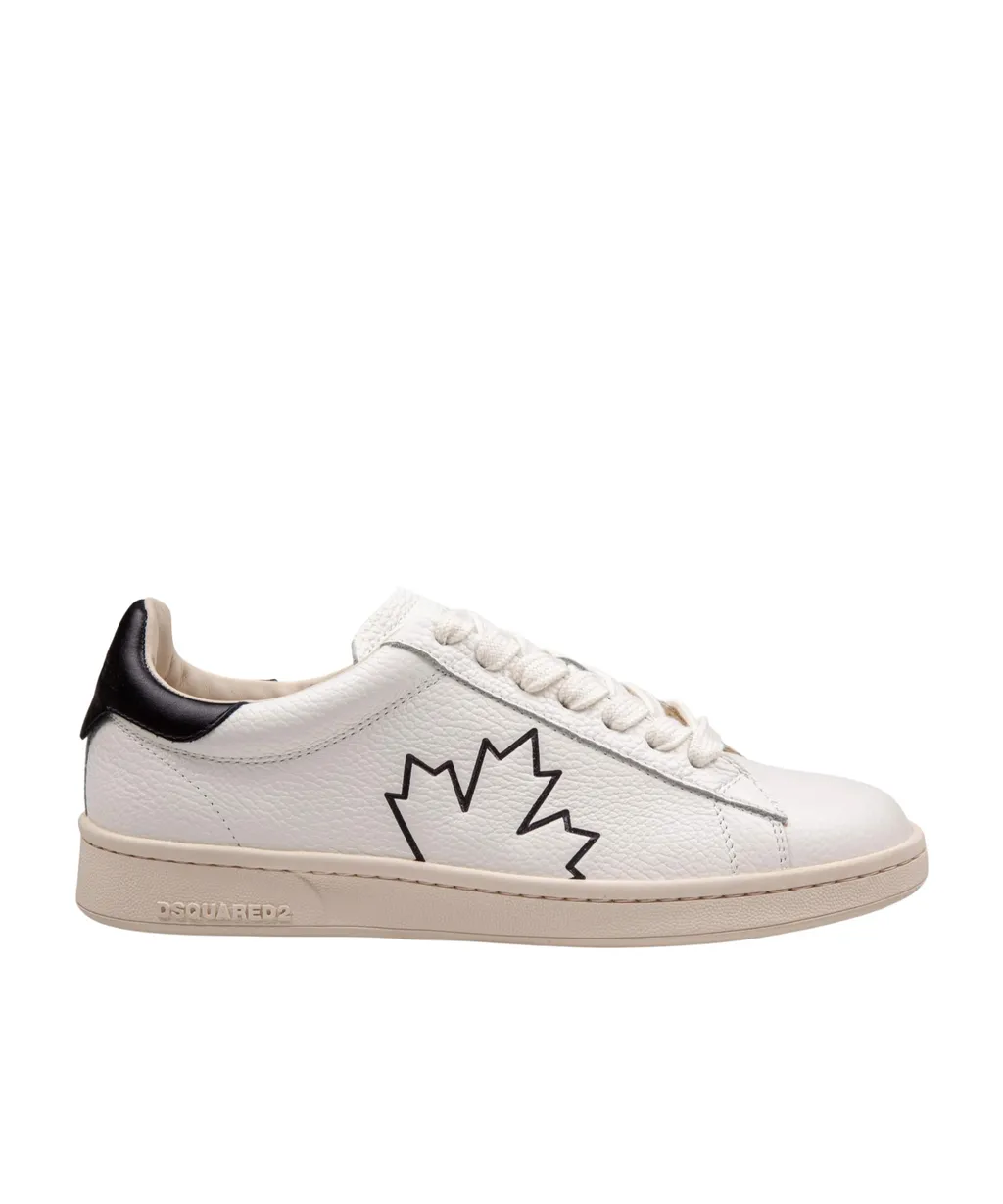 Leaf Printed Low-Top Sneakers