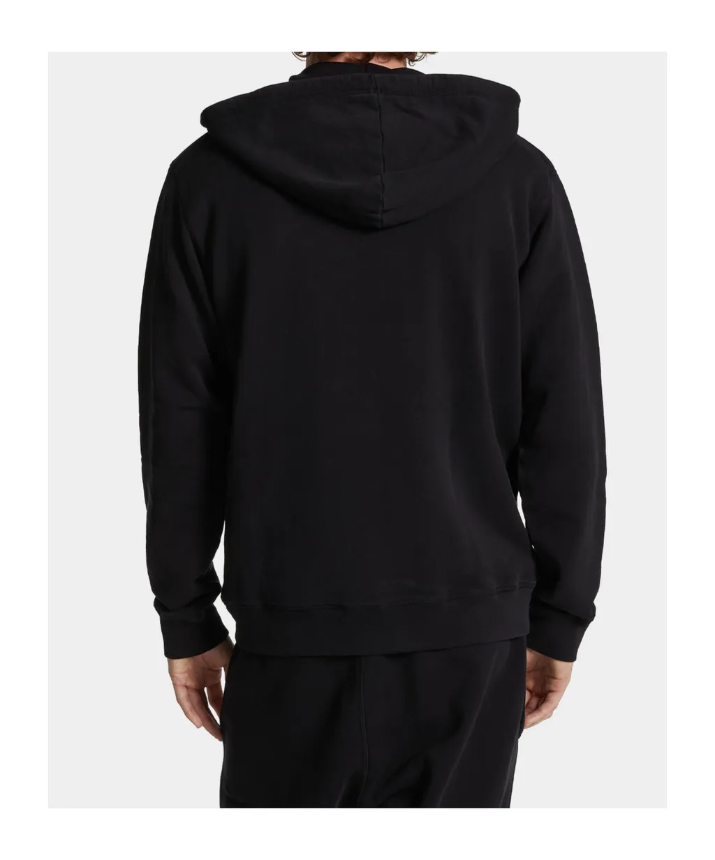 Logo-Printed Zip-Up Drawstring Hoodie