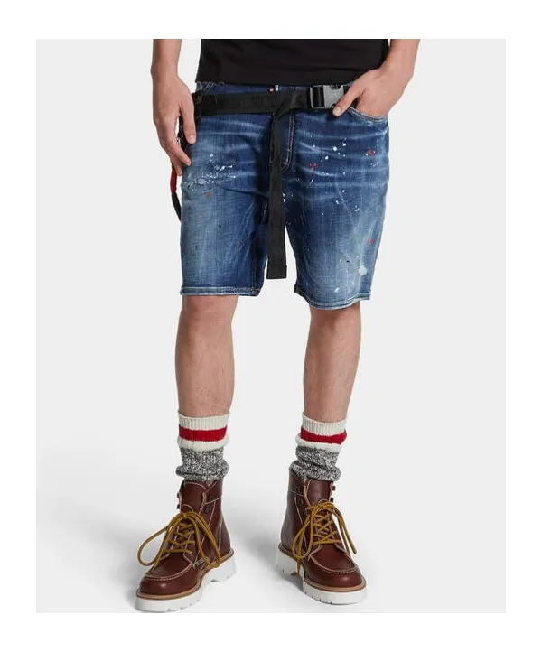 Medium Easy Wash Distressed Marine Shorts