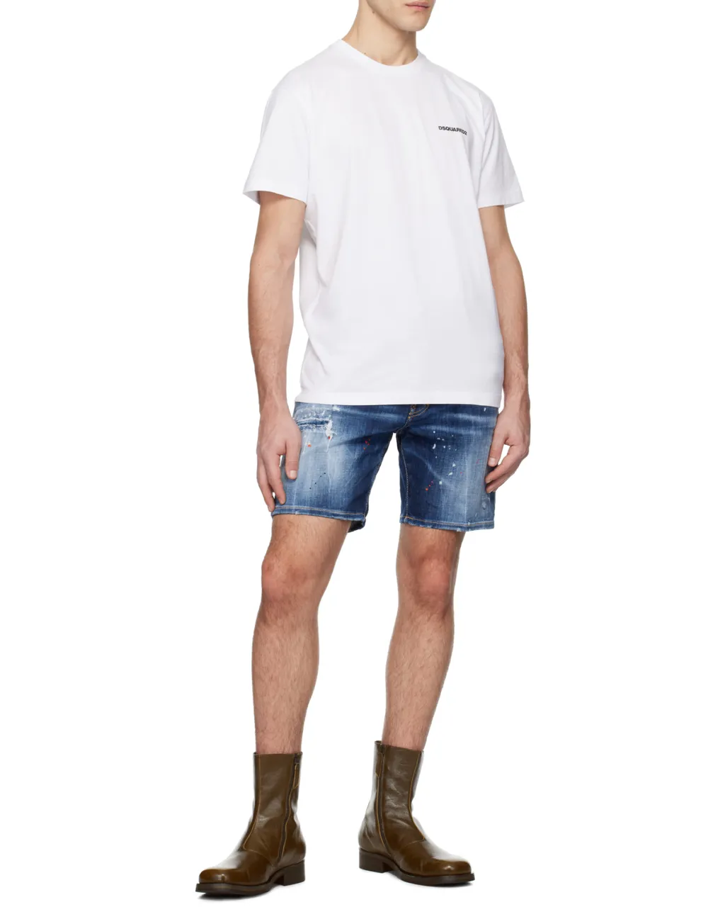 Medium Easy Wash Distressed Marine Shorts