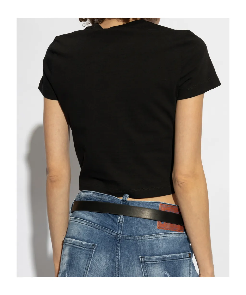 Icon Printed Cropped T-Shirt