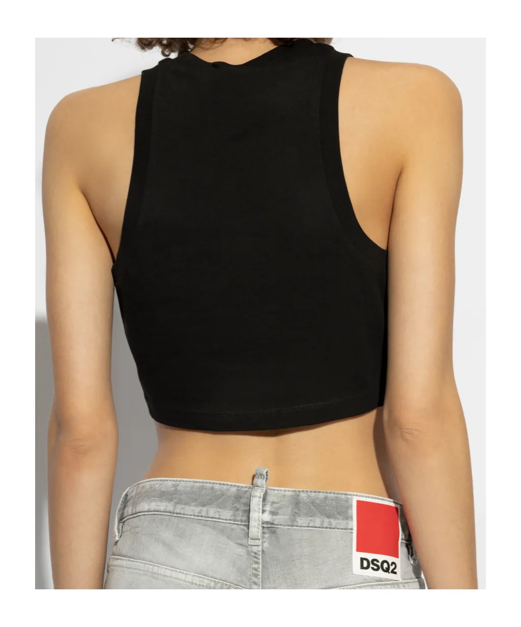 Sleeveless Cropped Tank Top