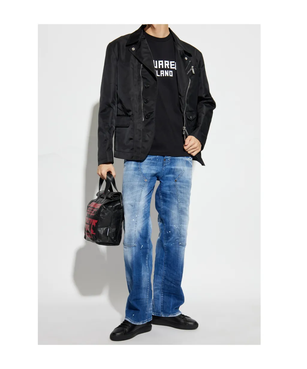 Loose-Fit Distressed Jeans