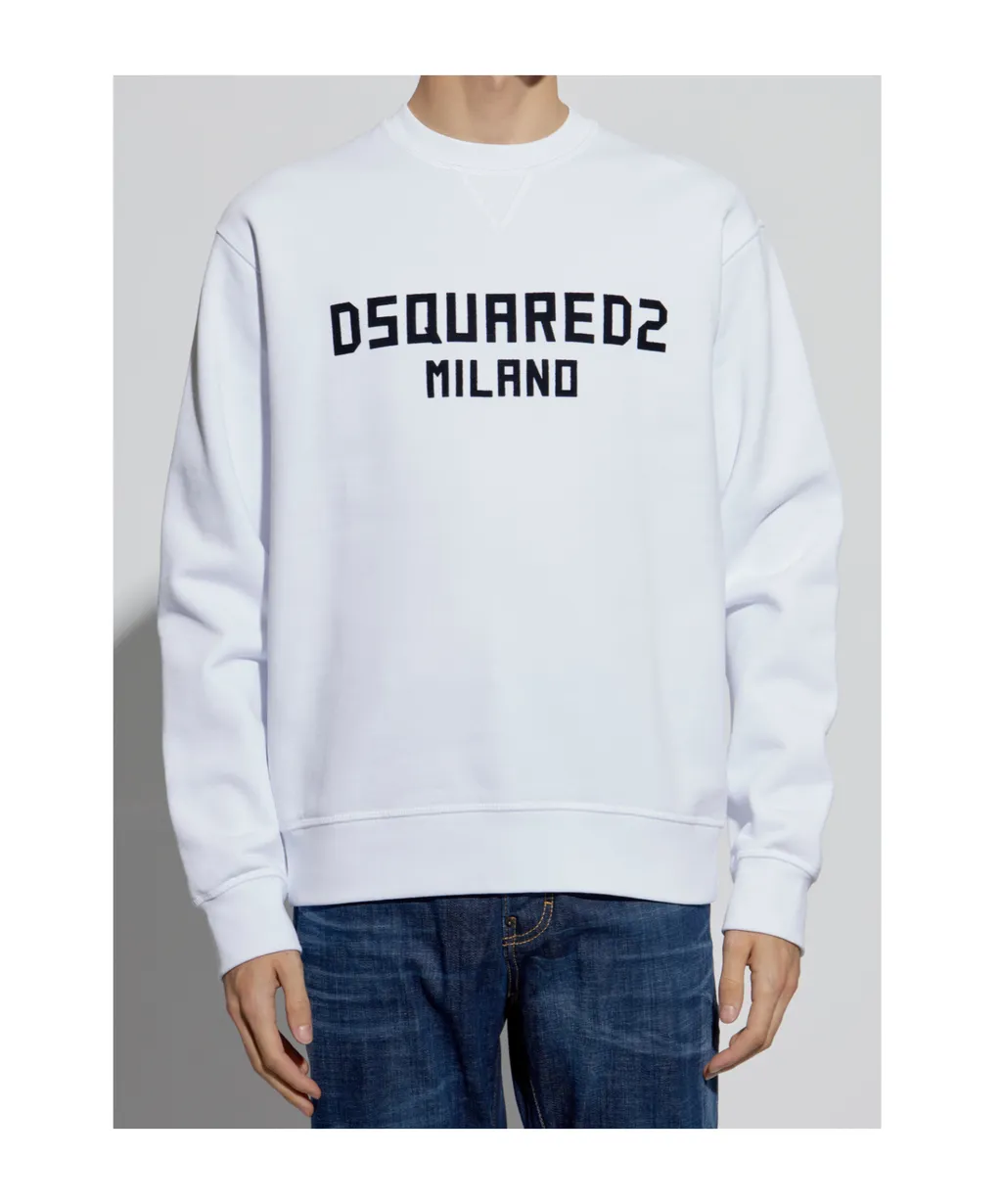 Velvet-Logo Crewneck Sweatshirt