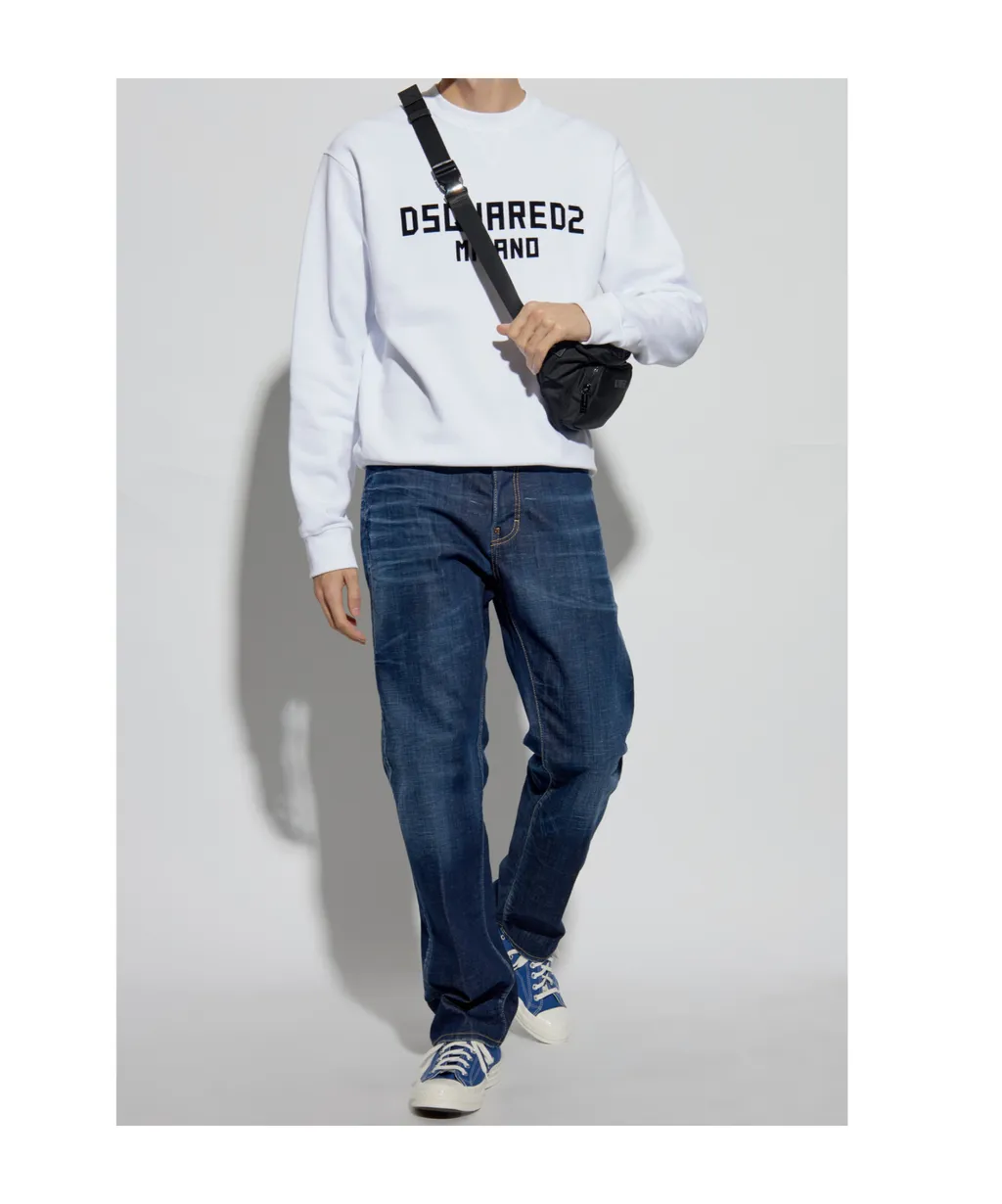 Velvet-Logo Crewneck Sweatshirt