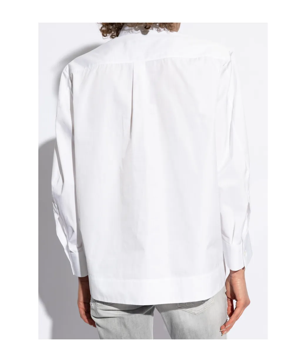 Logo Embroidered Long Sleeved Shirt
