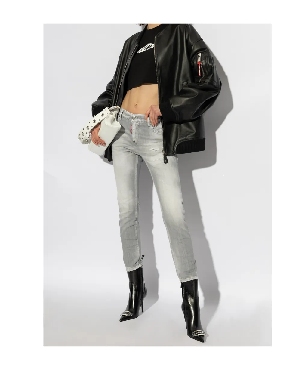 Cool Girl Straight-Leg Distressed Jeans