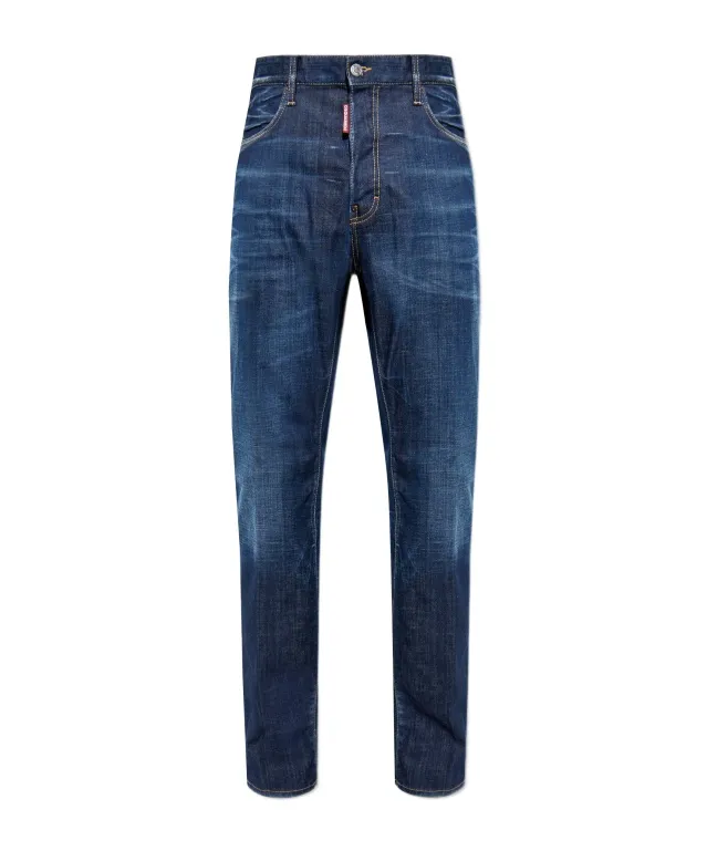 Logo Patch Straight-Leg Jeans