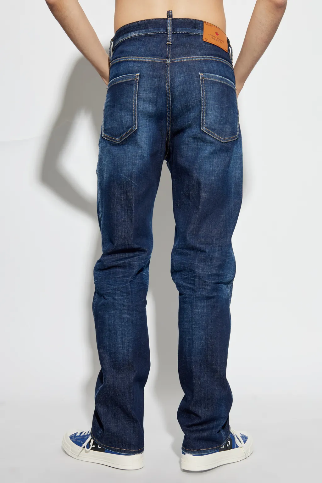 Logo Patch Straight-Leg Jeans