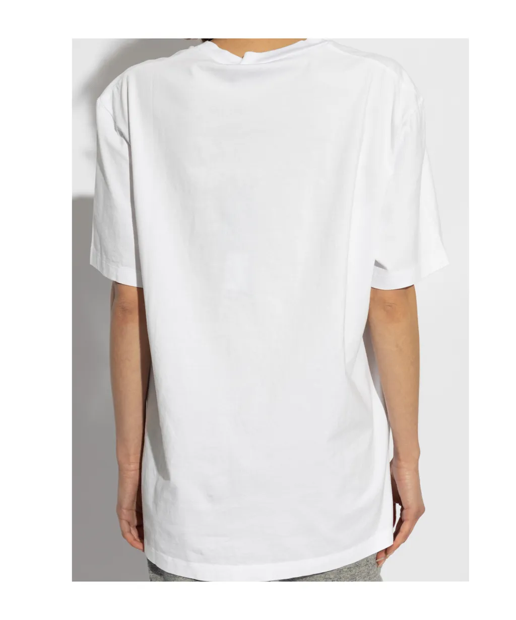 Logo Printed Neckline Short-Sleeved T-Shirt