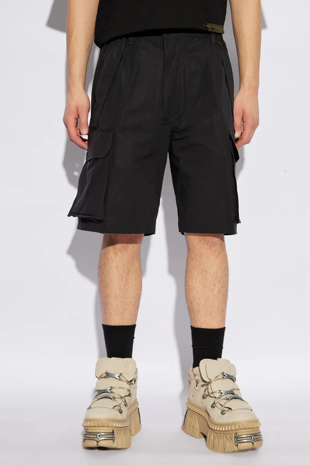 Logo Printed Cargo Shorts