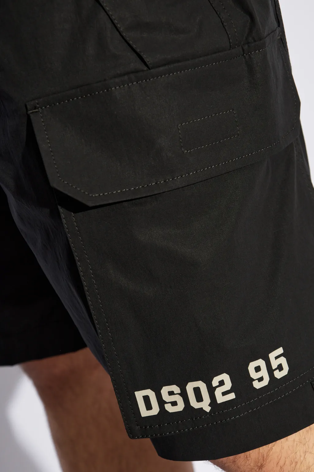 Logo Printed Cargo Shorts