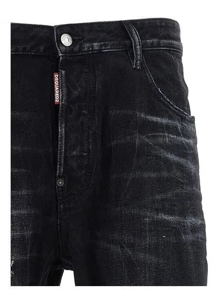 Distressed Straight-Leg Jeans