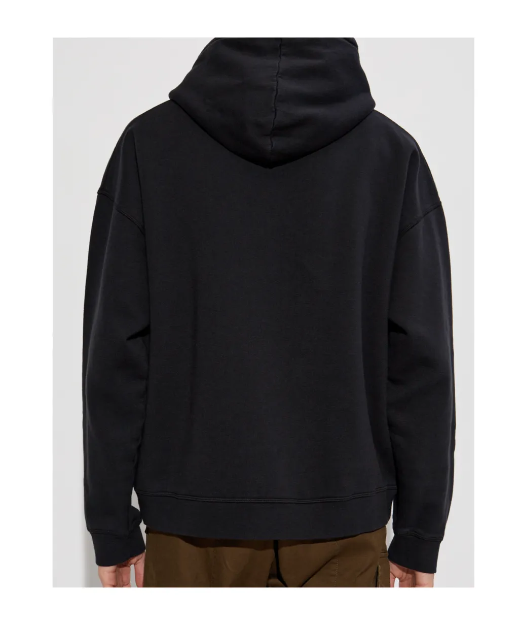 Logo Patch Drawstring Hoodie