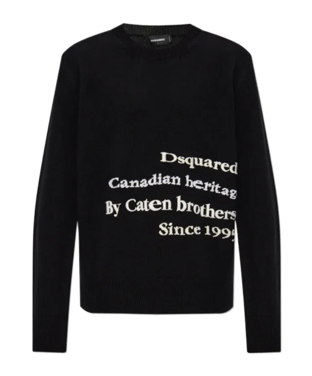 Logo Embroidered Knitted Jumper