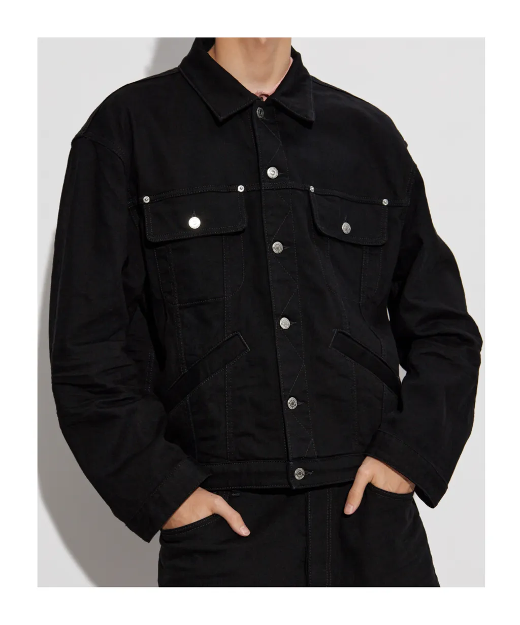 Icon Logo Embossed Denim Jacket